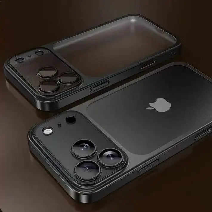 Luxury Plating Matte Hard Phone Case for iPhone 18 17 Air 16 15 14 13 ProMax Camera Lens Film Protector Frosted Shockproof Cover