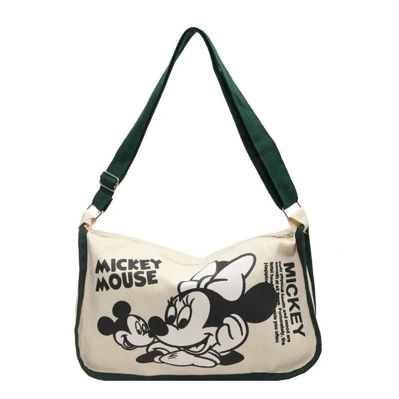 Various Styles of High-quality Cartoon Mickey Canvas Handbags Large Capacity Shoulder Bag Women's Fashion Handbag Shopping Bag