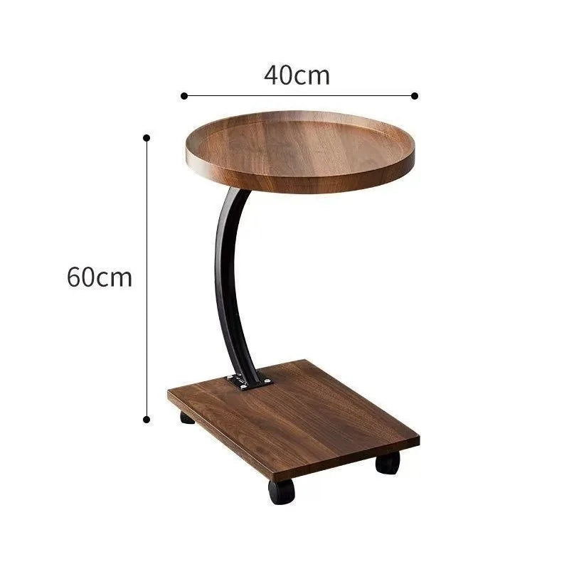 Side table Modern simple rectangular household small apartment Bedroom removable side table Double layer small coffee table
