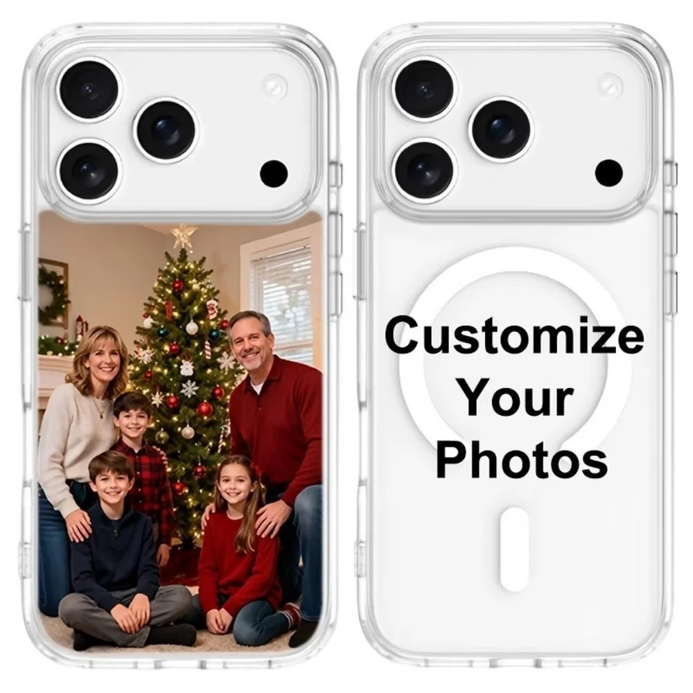 Customized Your Photo Phone Case For iPhone 18 17 Air 16 15 14  Plus 13 12 Mini 11 Pro Xs Max 17e 16e X MagSafe Shockproof Cover