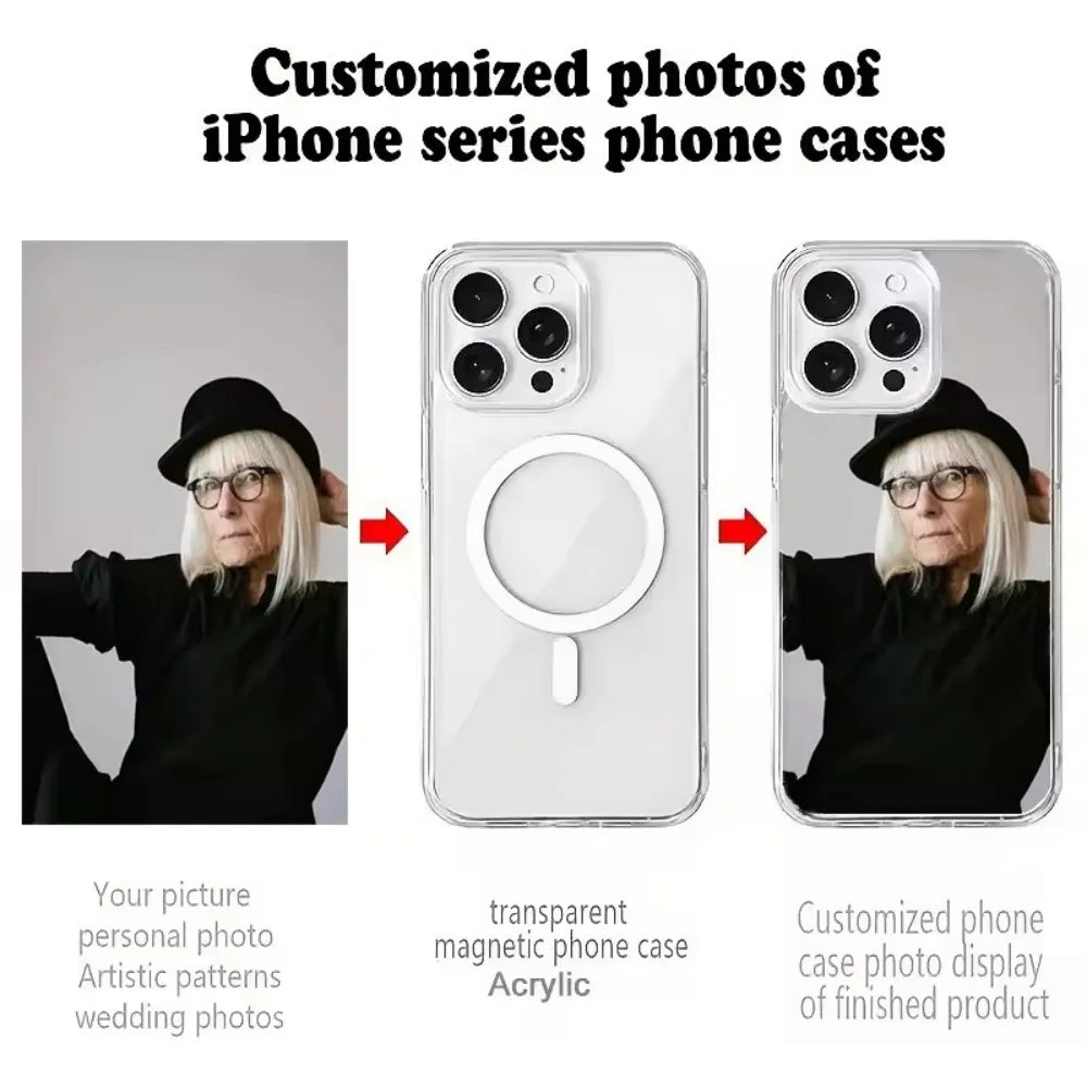 Customized Your Photo Phone Case For iPhone 18 17 Air 16 15 14  Plus 13 12 Mini 11 Pro Xs Max 17e 16e X MagSafe Shockproof Cover