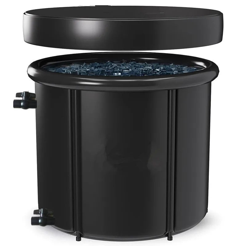 Inflatable Folding Bathtub Large Ice Bath Tub Portable Cold Therapy Recovery Tub for Athletes Sports Training Swimming Spa Pool