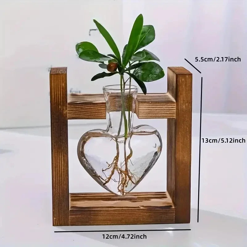Creative European style hydroponic green radish glass living room desktop small fresh decoration transparent glass flower arrang