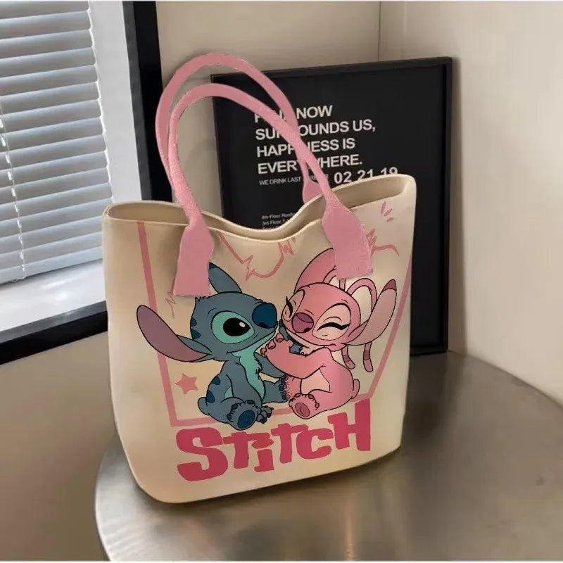 Various Styles of High-quality Cartoon Mickey Canvas Handbags Large Capacity Shoulder Bag Women's Fashion Handbag Shopping Bag