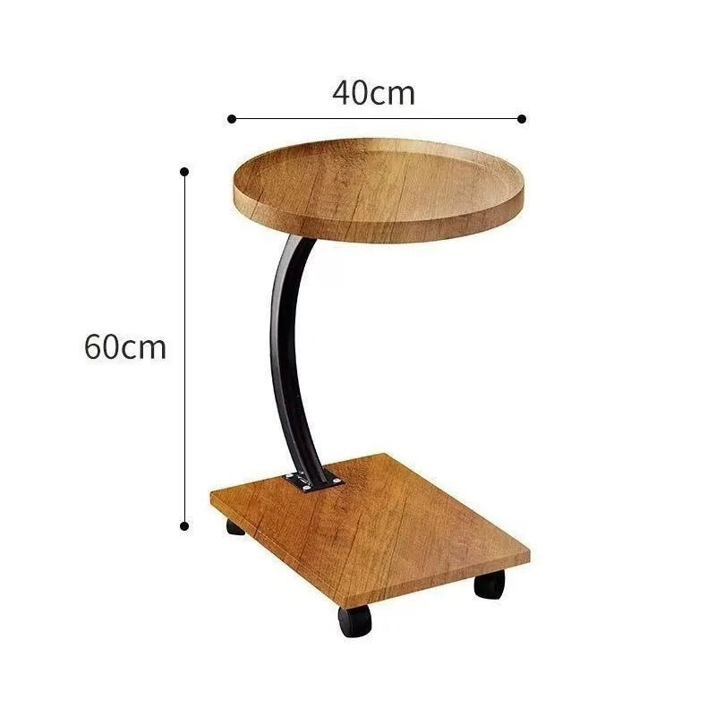 Side table Modern simple rectangular household small apartment Bedroom removable side table Double layer small coffee table
