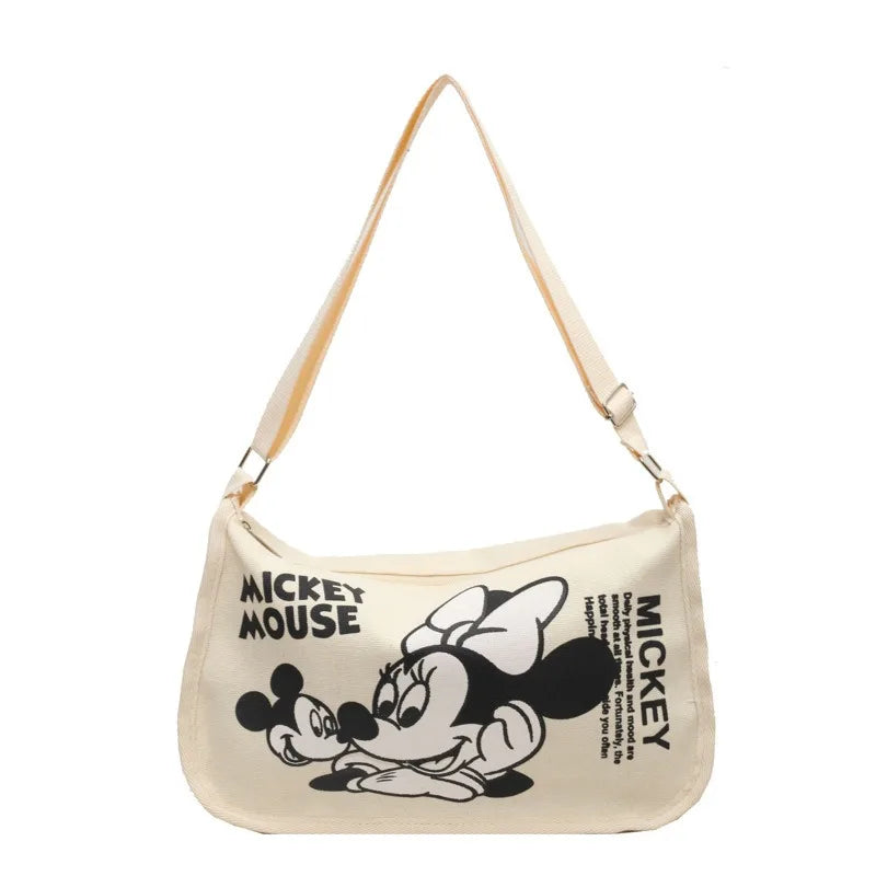 Various Styles of High-quality Cartoon Mickey Canvas Handbags Large Capacity Shoulder Bag Women's Fashion Handbag Shopping Bag