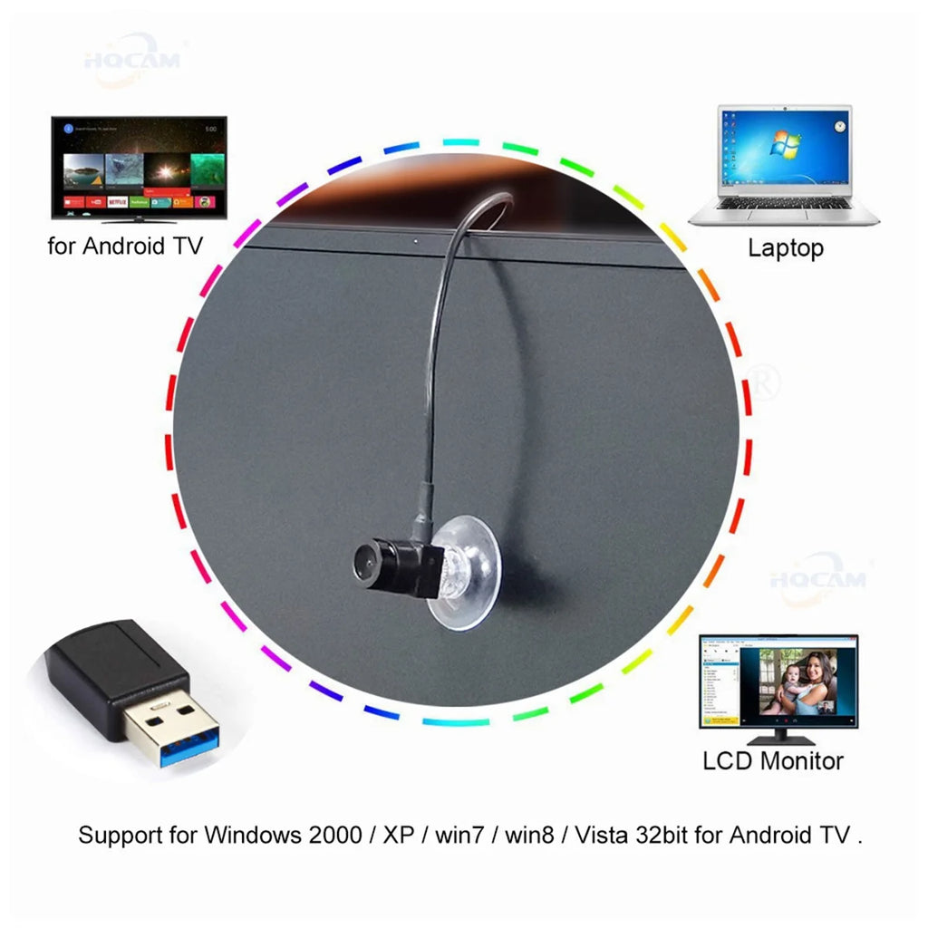 Middle Screen Adjustable Webcam 4K 8MP 5MP UHD Auto Focus Low LUX Mini USB Cam Flipped Sucker 15x15mm Miniature USB Camera Audio