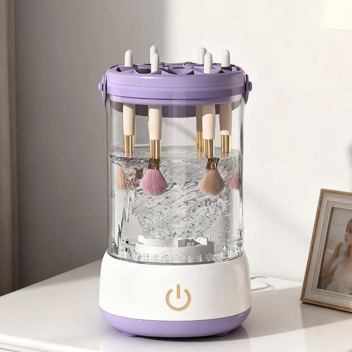 Professional Makeup Brush Cleaner Makeup Tool Washer Portable Automatic Cosmetic Brushes Cleaner Machine for Home Vanity Travel