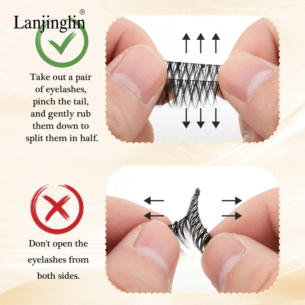 1 Pair Reusable Magnetic Eyelashes 3D Mink Lashes Long-Lasting No Glue Needed False Eyelashes and Magnetic Tweezers Set