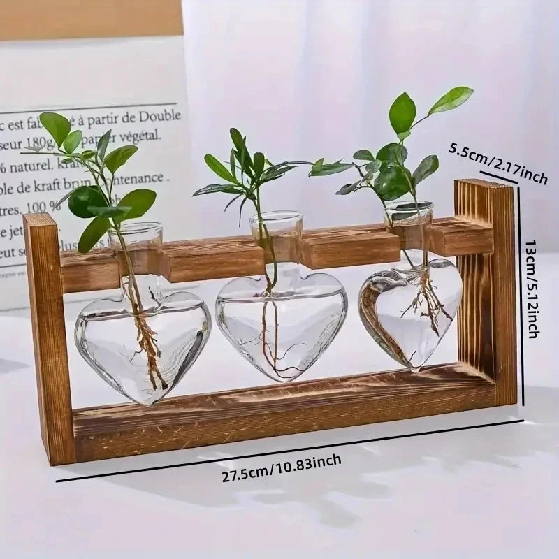 Creative European style hydroponic green radish glass living room desktop small fresh decoration transparent glass flower arrang