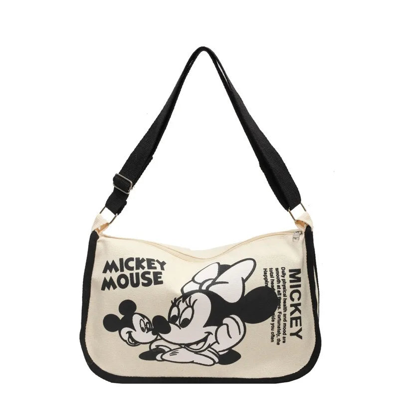Various Styles of High-quality Cartoon Mickey Canvas Handbags Large Capacity Shoulder Bag Women's Fashion Handbag Shopping Bag