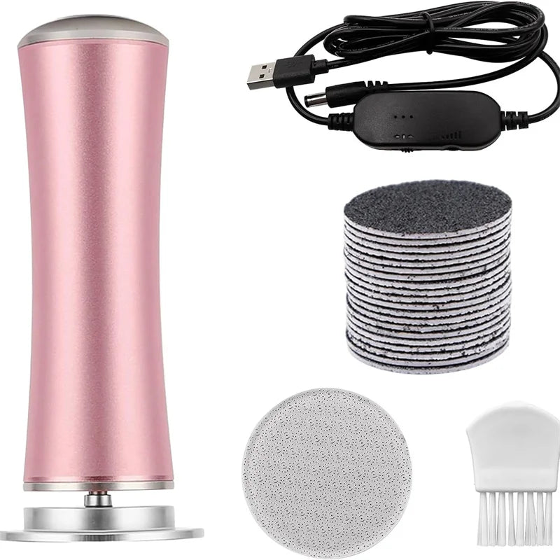 Electric Foot Callus Remover Electronic Foot Grinder Kit Pedicure Tool for Heel Dead Skin Care, Includes Replacement Sandpaper