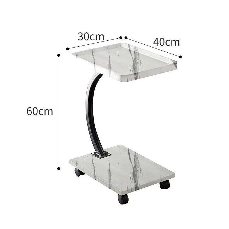 Side table Modern simple rectangular household small apartment Bedroom removable side table Double layer small coffee table