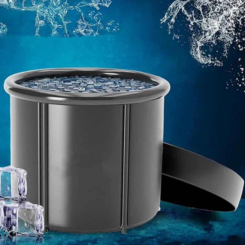 Inflatable Folding Bathtub Large Ice Bath Tub Portable Cold Therapy Recovery Tub for Athletes Sports Training Swimming Spa Pool