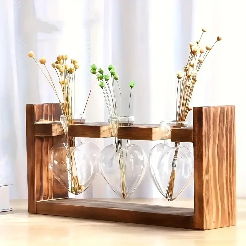 Creative European style hydroponic green radish glass living room desktop small fresh decoration transparent glass flower arrang