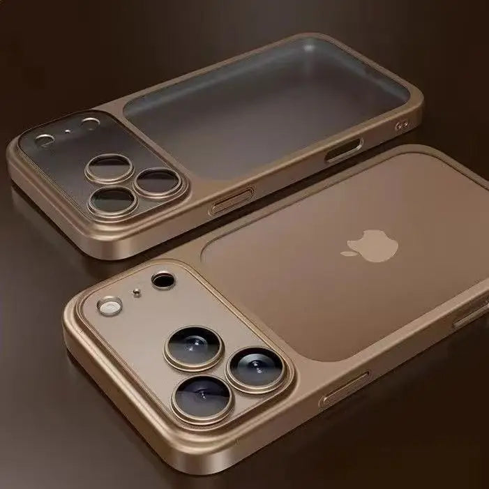 Luxury Plating Matte Hard Phone Case for iPhone 18 17 Air 16 15 14 13 ProMax Camera Lens Film Protector Frosted Shockproof Cover