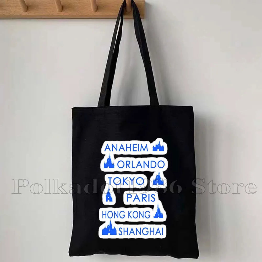 Tokyo Mount Fuji Japan Cherry Blossom Osaka Sakura Kanagawa Wave Japanese Style Samurai Canvas Tote Bag Shopper Cotton Handbag