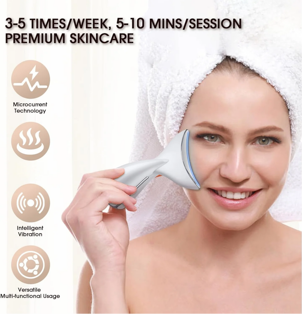 EMS Face Neck Beauty Instrument Lifting Massager Skin Tighten Device 3 Colors LED Home Use Skin Care Tool Improve Neck Contour