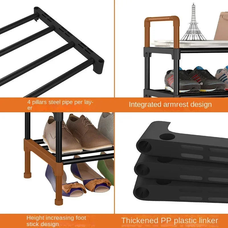 Multilaye Shoe Rack Shoes Organizer Shoerack Shoebox Shoe-Shelf Plant Shelves Metal Cabinet Shoes Organizer Cabinets Space