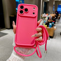 Phone Case For iPhone 18 17 16 15 14 13 12 11 Pro Xs Max 7 8 Plus 16e 17e Crossbody Adjustable Lanyard Strap Rope Soft Cover