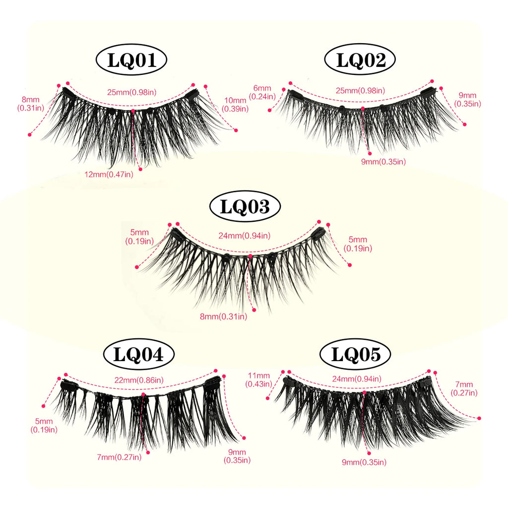 New 1 Pair Cat Eye Magnetic Eyelashes Set With Tweezers Natural Light Eyelash Extension Tools Reusable False Eyelashes Makeup