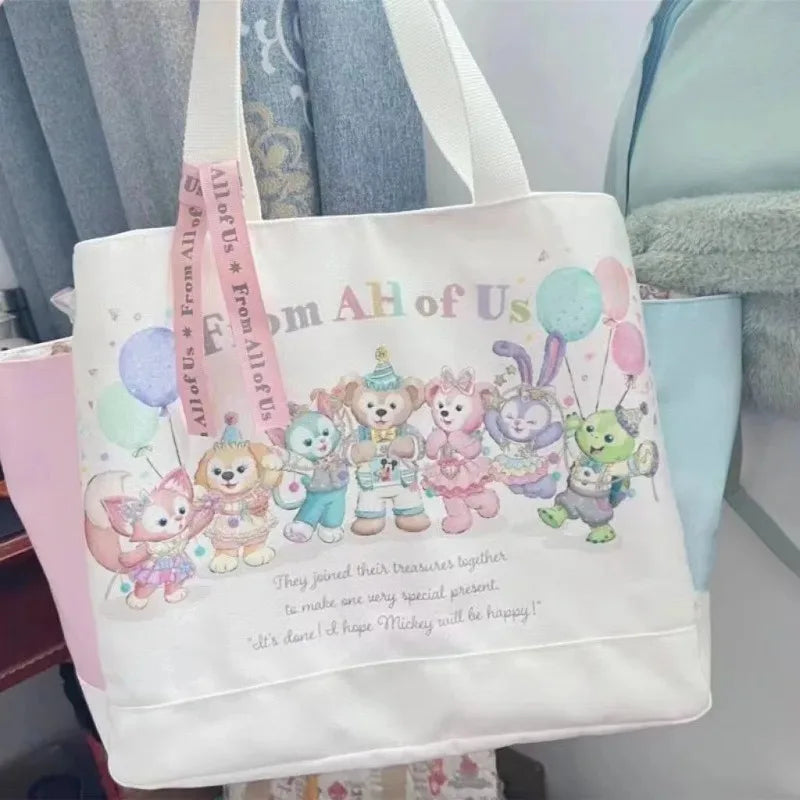 Various Styles of High-quality Cartoon Mickey Canvas Handbags Large Capacity Shoulder Bag Women's Fashion Handbag Shopping Bag