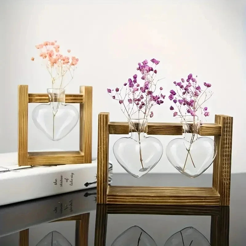 Creative European style hydroponic green radish glass living room desktop small fresh decoration transparent glass flower arrang