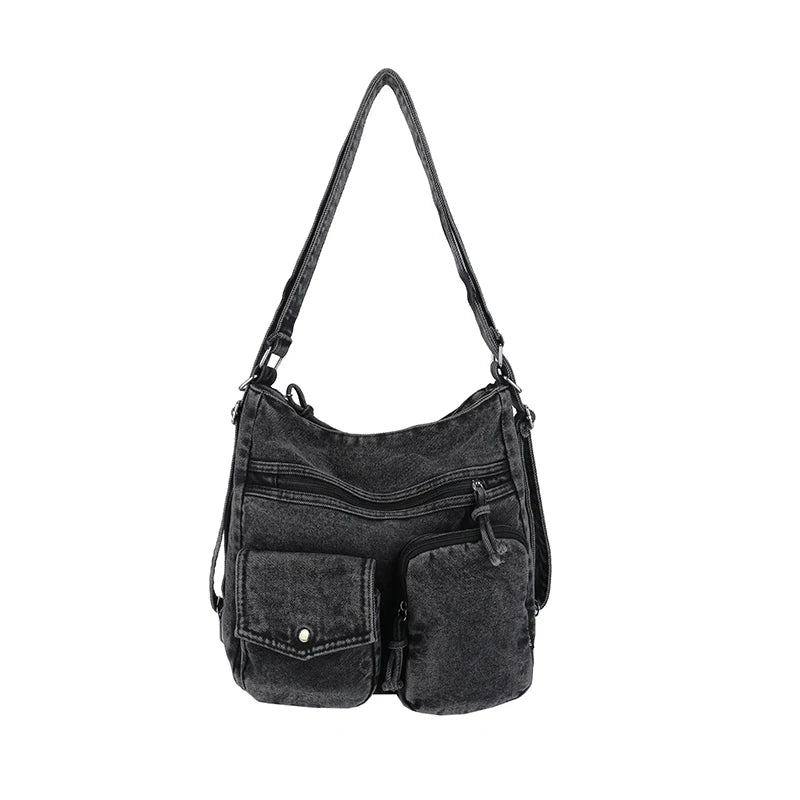 New Fashion Casual Women's Shoulder Bag High Quality Crossbody Bag Denim Fabric Tote Bag Large Capacity Women's Handbags