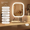 New Niche Modern Desktop LED Vanity Mirror with 3-Color Touch Control Perfect Dressing Mirror for Women Bedrooms Home and Travel