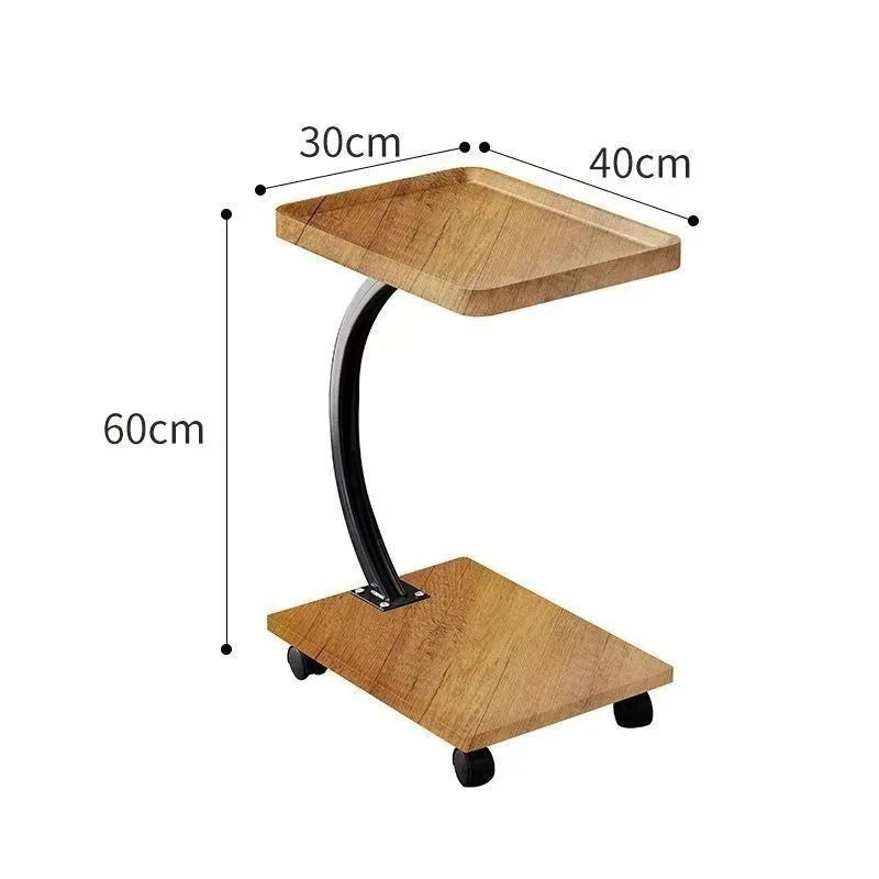 Side table Modern simple rectangular household small apartment Bedroom removable side table Double layer small coffee table