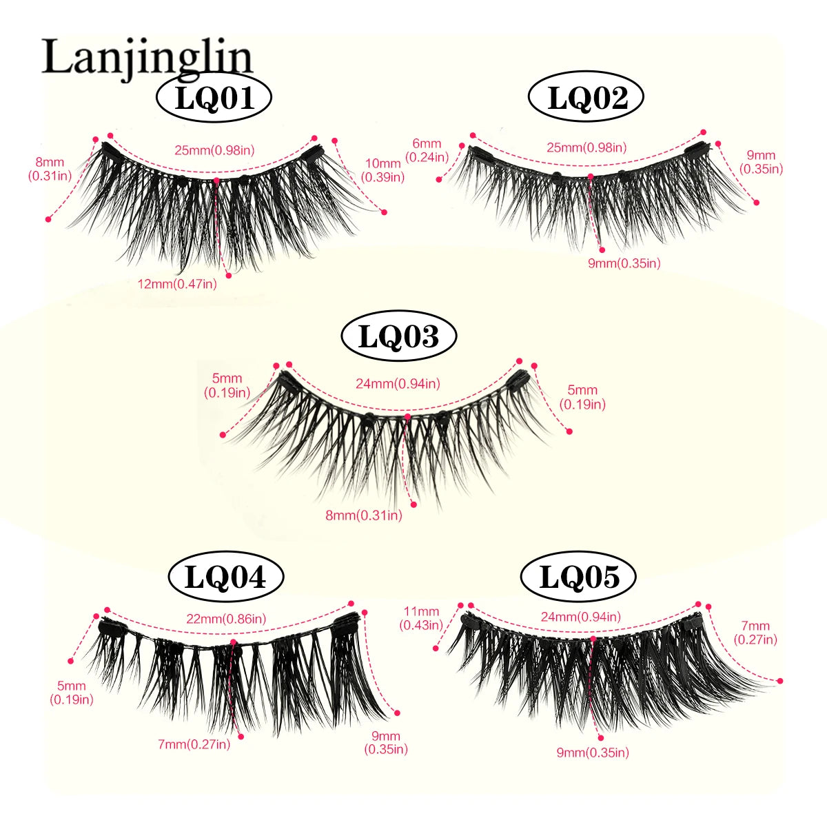 1 Pair Reusable Magnetic Eyelashes 3D Mink Lashes Long-Lasting No Glue Needed False Eyelashes and Magnetic Tweezers Set