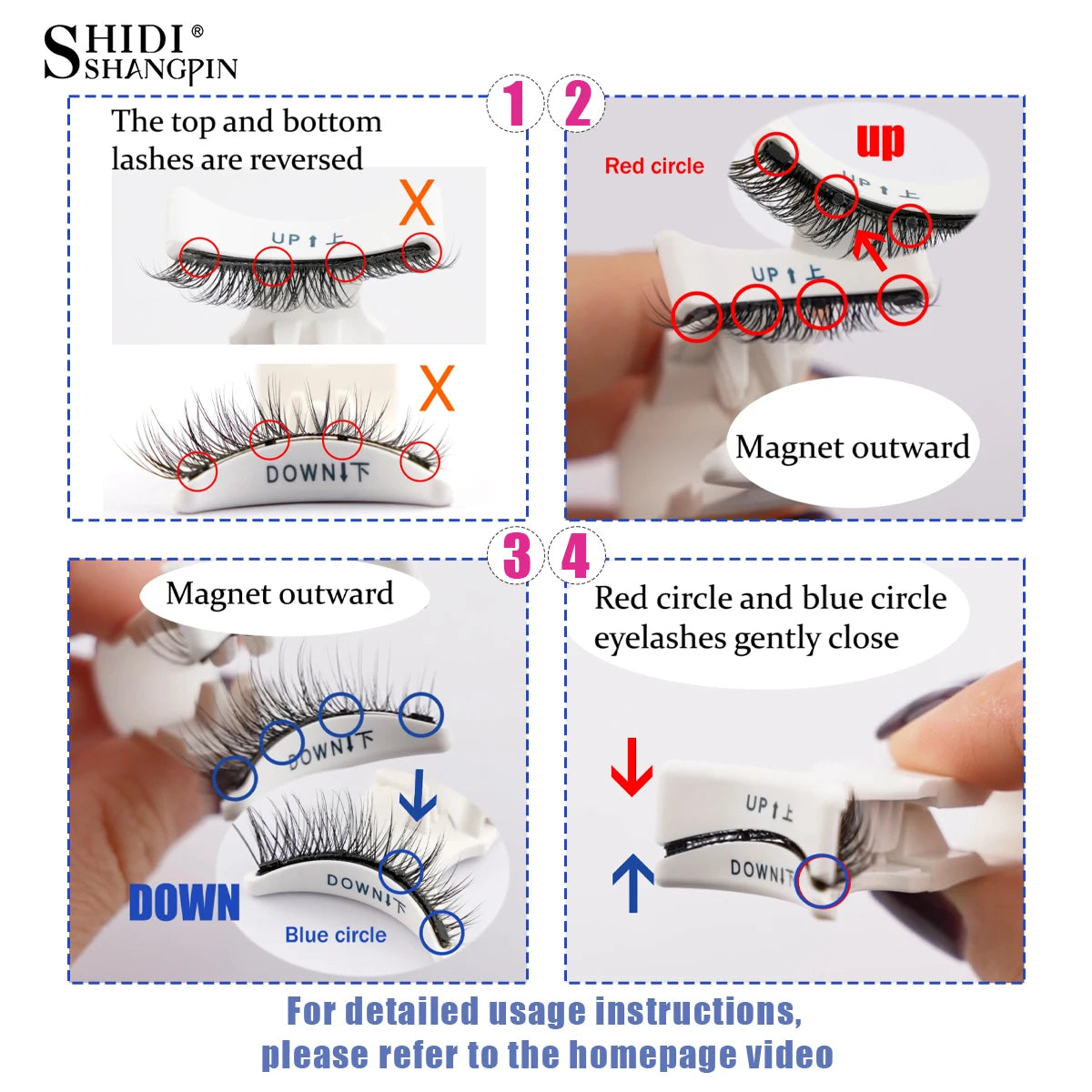 磁気つけまつげ 1/2ペア ハンドメイド 3Dミンクつけまつげ 再利用可能 自然で長いフェイクアイラッシュ メイク用ピンセット付きセット