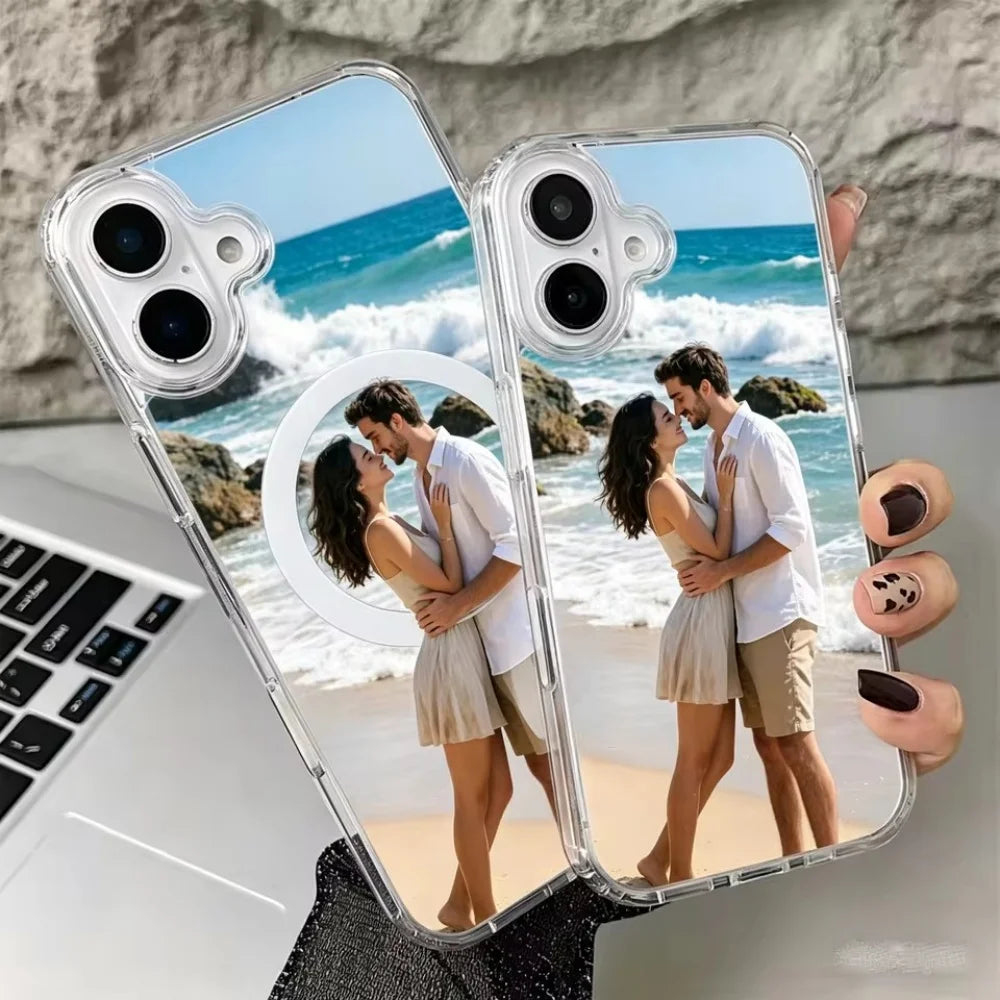 Customized Your Photo Phone Case For iPhone 18 17 Air 16 15 14  Plus 13 12 Mini 11 Pro Xs Max 17e 16e X MagSafe Shockproof Cover