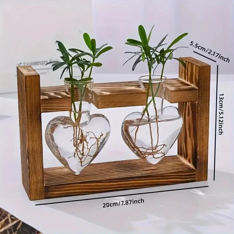 Creative European style hydroponic green radish glass living room desktop small fresh decoration transparent glass flower arrang