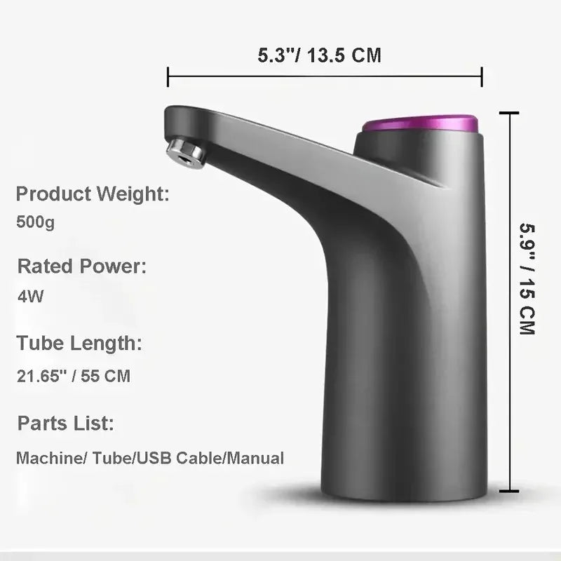 USB充電式ポータブル5ガロンウォーターサーバー - 家庭・オフィス・アウトドア用自動給水ポンプ