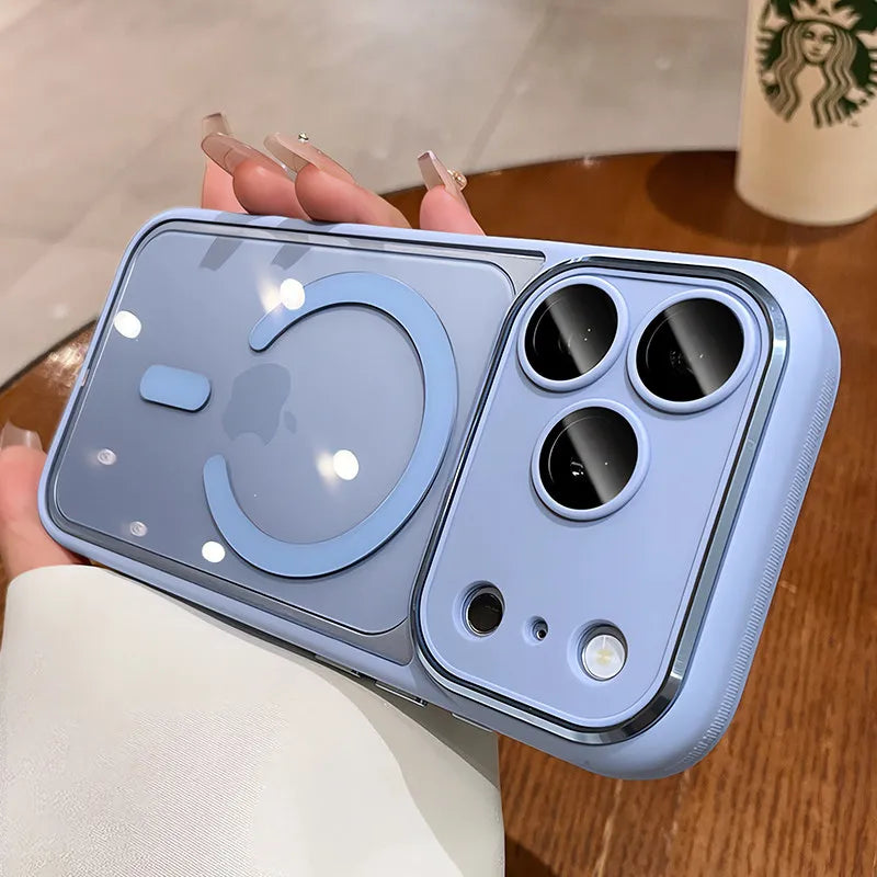 Luxury Armor Clear Magnetic Phone Case For iPhone 18 17 Pro Max 16 15 14 13 12 Magsafe Shockproof Bumper Hybrid Lens Matte Cover