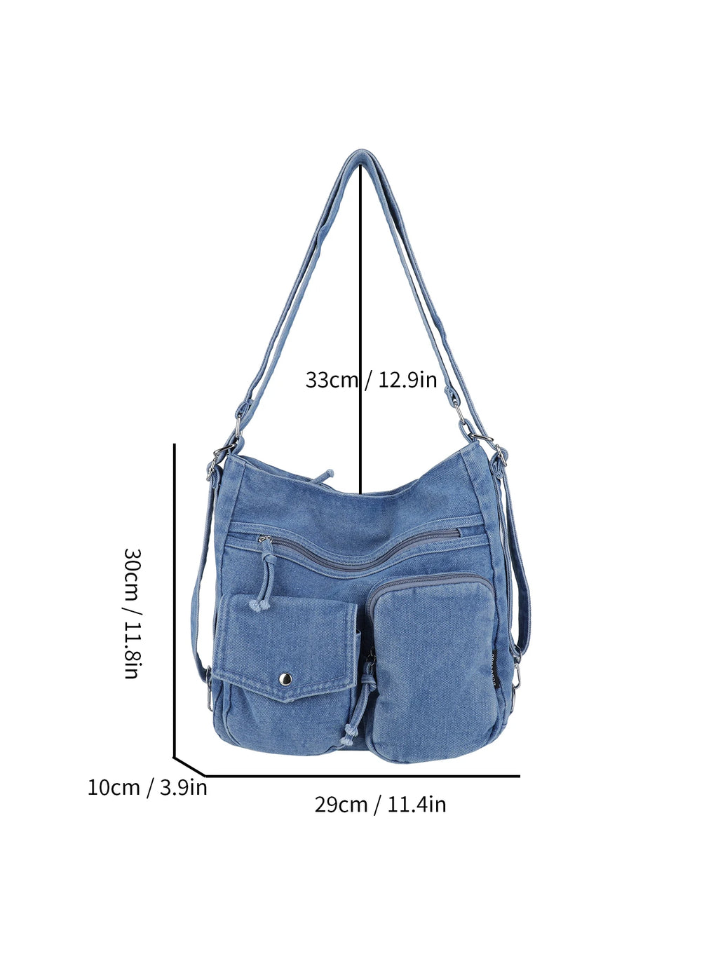 New Fashion Casual Women's Shoulder Bag High Quality Crossbody Bag Denim Fabric Tote Bag Large Capacity Women's Handbags