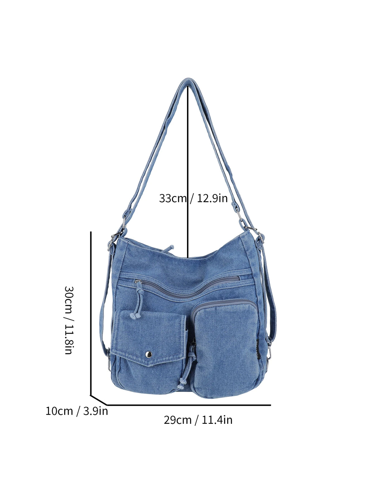 New Fashion Casual Women's Shoulder Bag High Quality Crossbody Bag Denim Fabric Tote Bag Large Capacity Women's Handbags